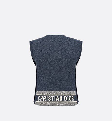 dior oblique sleeveless sweater|Reversible Sleeveless Sweater Navy Blue Double.